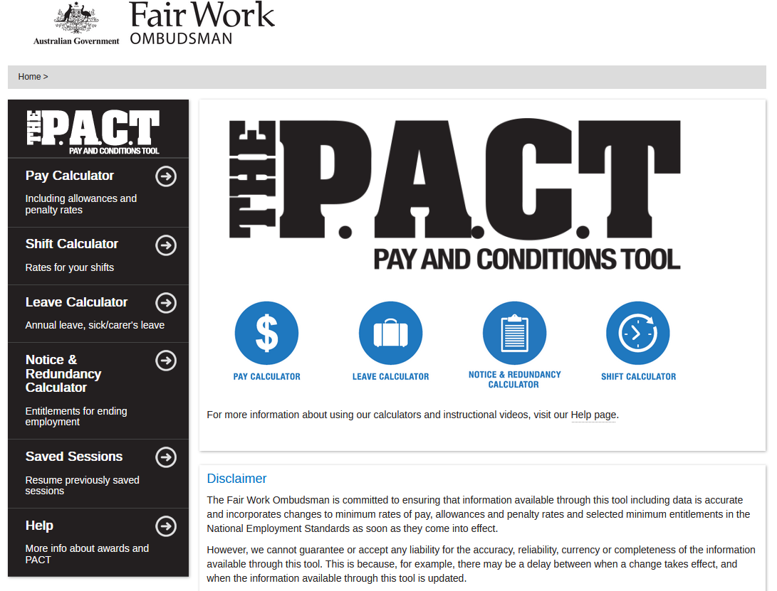 Fair Work Ombudsman's Pay and Conditions Tool | Australian Medical  Association