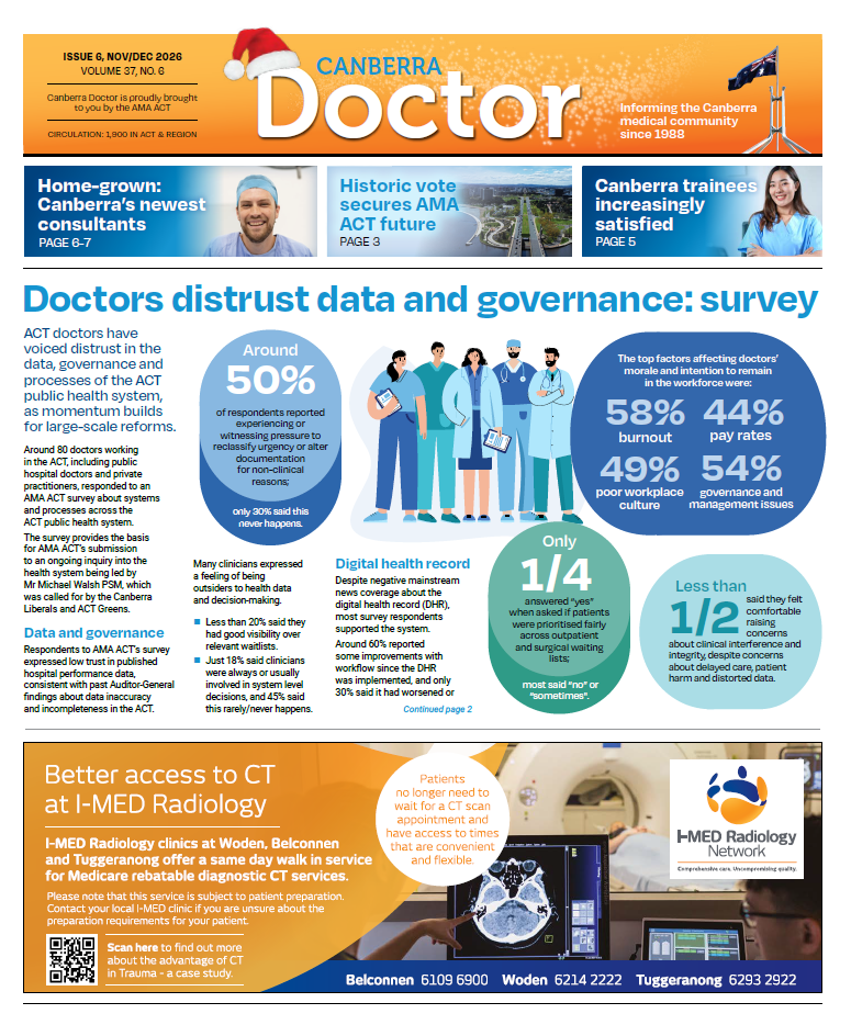 Canberra Doctor issue 6 2025 cover