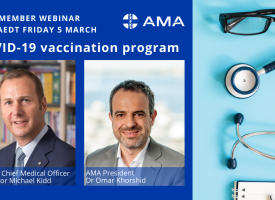 Webinar for AMA members on the progress of the vaccine rollout