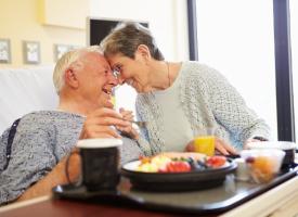 Older couple in hospital