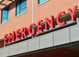 Image of hospital emergency sign