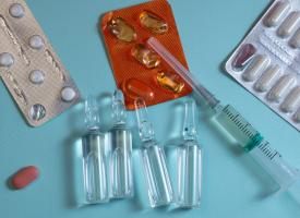 pills and syringe