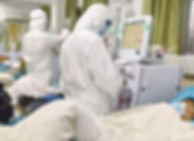 Blurred image of hospital ward