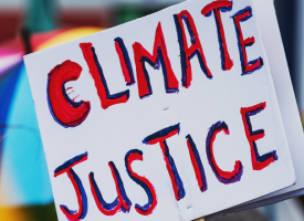 Climate justice banner