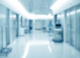 Blurred image of hospital corridor