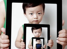 Child with screens