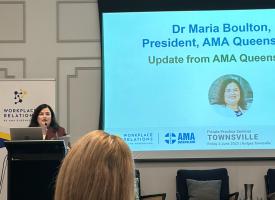 AMA Queensland President Dr Maria Boulton addresses the Private Practice Seminar in Townsville