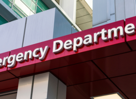 Hospital emergency department sign