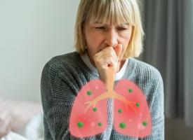 Woman with respiratory health issues