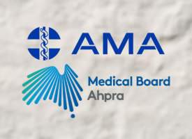 Ahpra and AMA logos