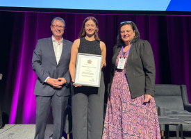 Kealey Griffiths presented with the AMA Indigenous Medical Scholarship by Professor Steve Robson and Dr Simone Raye