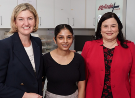 Shannon Fentiman, Vyapti Patel and Dr Maria Boulton