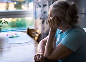 Image of patient staring out window