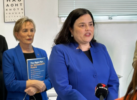 AMA Queensland Past President Dr Maria Boulton at the announcement the LNP will exempt GPs from payroll tax