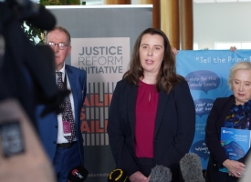 Dr Danielle McMullen at youth justice press conference