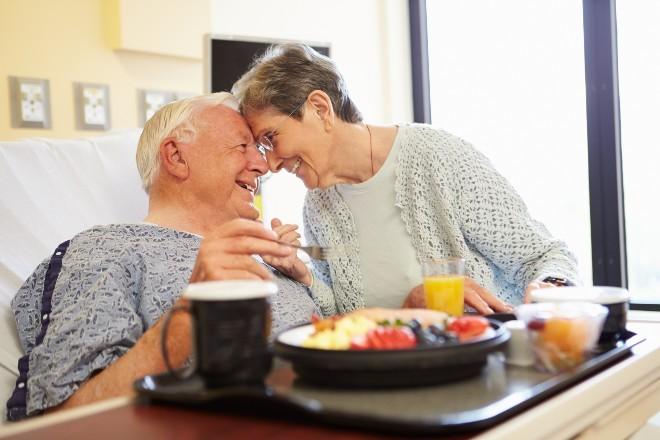 Older couple in hospital