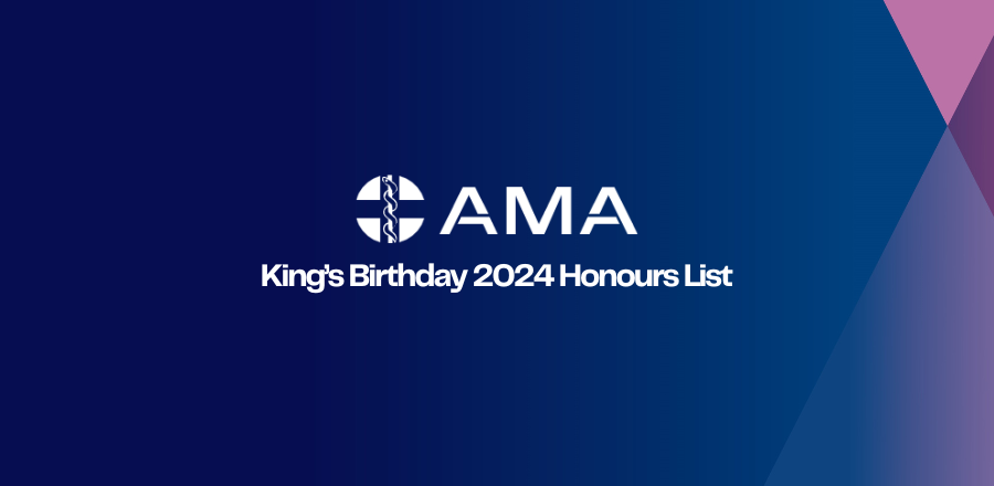 AMA logo with text underneath reading: King’s Birthday 2024 Honours List